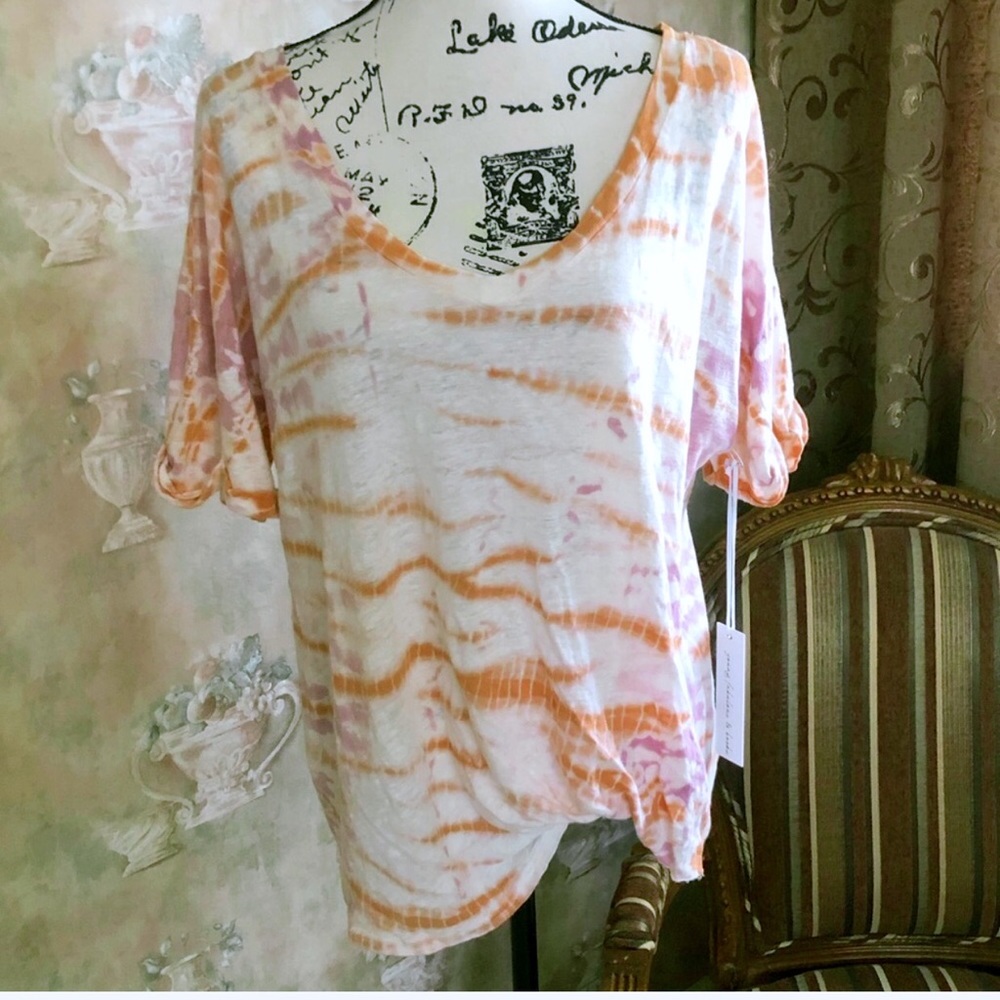 YOUNG FABULOUS BROKE S/M TIEDYE TOP NWT - Picture 2 of 6
